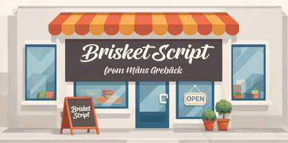 Brisket Script Font Poster 1