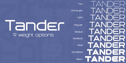 Tander Font Poster 2