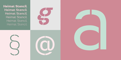 Heimat Stencil Font Poster 4