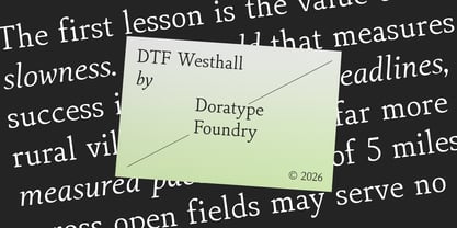 DTF Westhall Font Poster 4