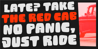Red Cab Font Poster 5