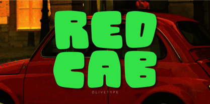 Red Cab Font Poster 1