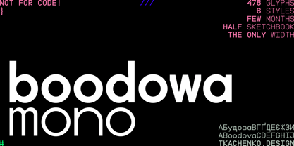 Boodowa Mono Font Poster 1