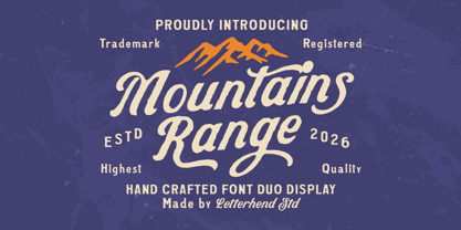 Mountains Range Font Poster 1