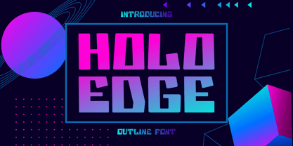 Holo Edge Font Poster 1