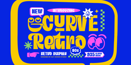 Curve Retro Font Poster 1