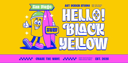Curve Retro Font Poster 14
