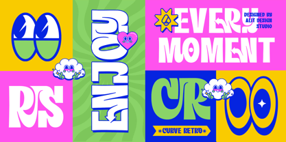 Curve Retro Font Poster 4