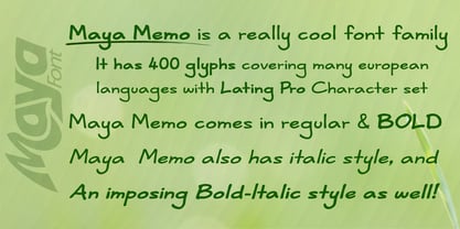 Maya Memo Font Poster 2