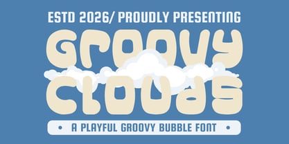 Groovy Clouds Font Poster 1