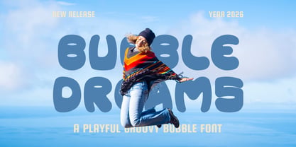 Groovy Clouds Font Poster 3