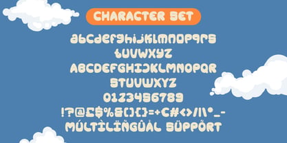 Groovy Clouds Font Poster 5