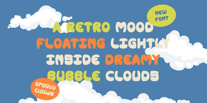 Groovy Clouds Font Poster 2