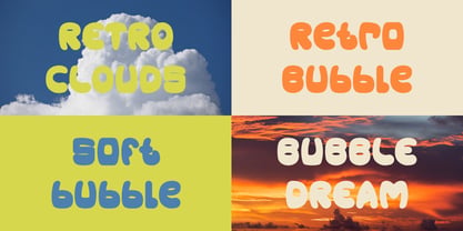 Groovy Clouds Font Poster 4
