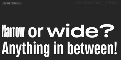 TT Bluescreens Pro Font Poster 3