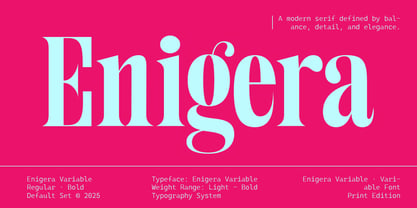 Enigera Font Poster 1