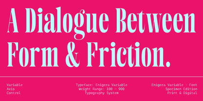 Enigera Font Poster 15