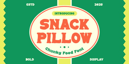 Snack Pillow Font Poster 1