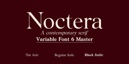 Noctera Variable Font Poster 15