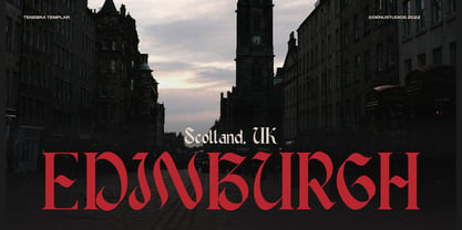 Tenebra Templar Font Poster 4