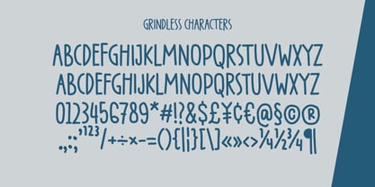 PG Grindless Font Poster 3