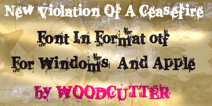 New Violation Of A Ceasefire Font Poster 4