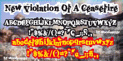 New Violation Of A Ceasefire Font Poster 6