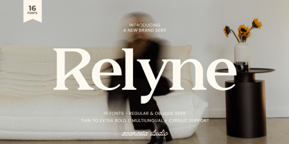 Zn Relyne Font Poster 1