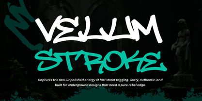 Velum Stroke Font Poster 1