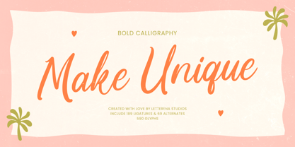 Make Unique Font Poster 1