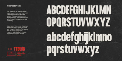 TRT Burn Font Poster 2