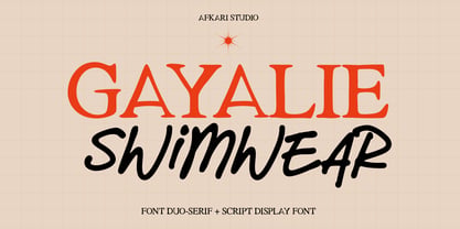 Gayalie Swimwear Serif Font Poster 1