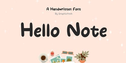 Hello Note Font Poster 1