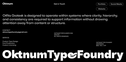 Otfits Grotesk Font Poster 2