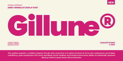 Gillune Font Poster 1
