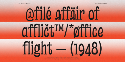 UT Matemija Font Poster 3