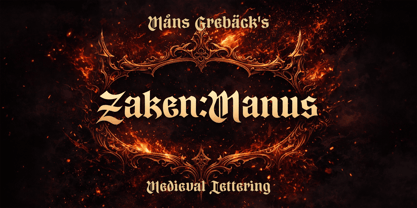 Zaken Manus Font Poster 1