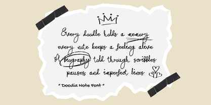 Doodia Note Font Poster 4