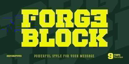 Forge Block Font Poster 1