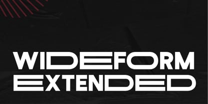 Wideform Font Poster 1