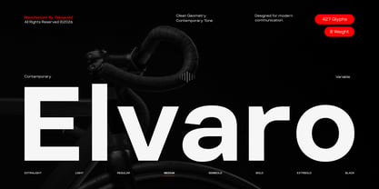 TBJ Elvaro Font Poster 1