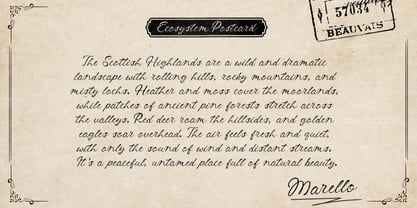 Marello Postcards Font Poster 5