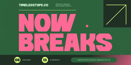Now Breaks Font Poster 1