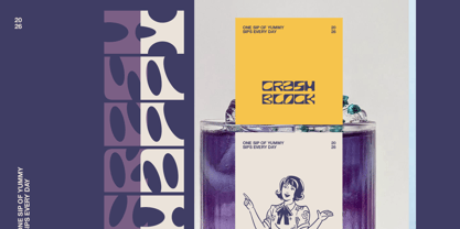 Crash Block Font Poster 3