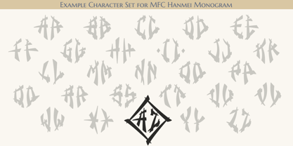 MFC Hanmei Monogram Font Poster 2