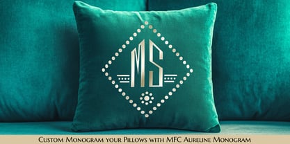 MFC Aureline Monogram Font Poster 5