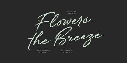 Flowers the Breeze Font Poster 1