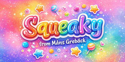 Squeaky Font Poster 1