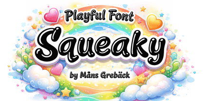 Squeaky Font Poster 7