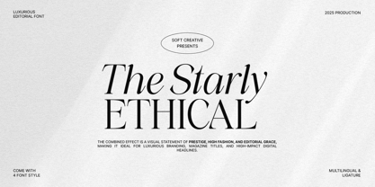 The Starly Ethical Font Poster 1
